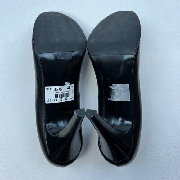 YKX & Co. Womens Round Toe High Heels Slip On Black Size EU 42 US 11 - Picture 8 of 10